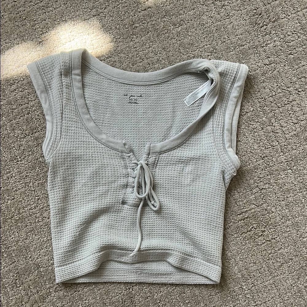 Out from Under Light Grey Tie Tank Top in XS/S